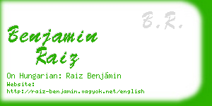 benjamin raiz business card