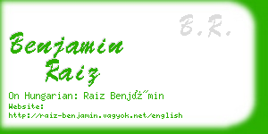 benjamin raiz business card